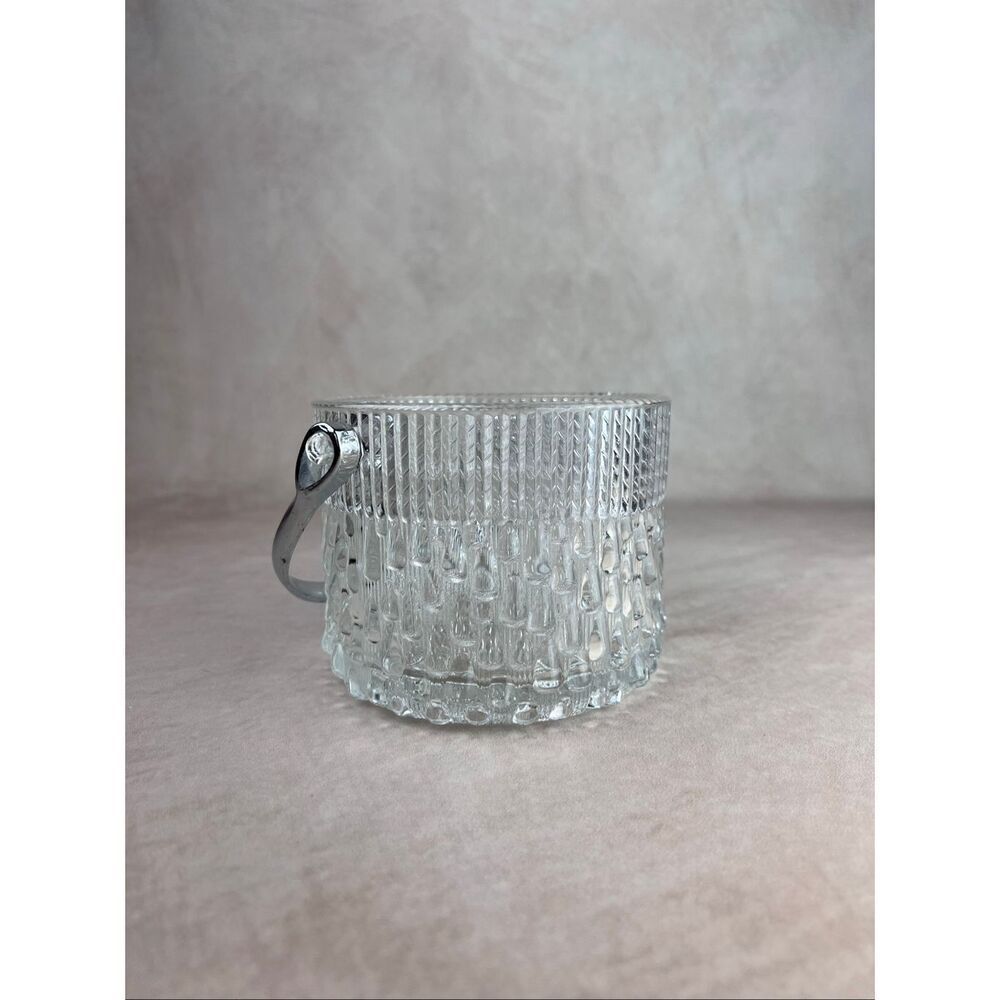 Vintage Mini Ice Bucket MCM Teleflora Crystal Mod